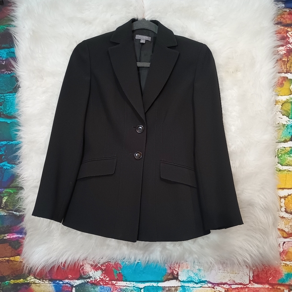 Ann Taylor Black Front Button Suit Jacket Size 2p - Picture 12 of 13
